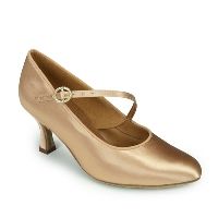   St International Dance Shoes (IDS) ICS ROUNDTOE SINGLESTRAP - FLESH SATIN