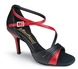   La International Dance Shoes (IDS)KARINA BLACK CALF/RED
